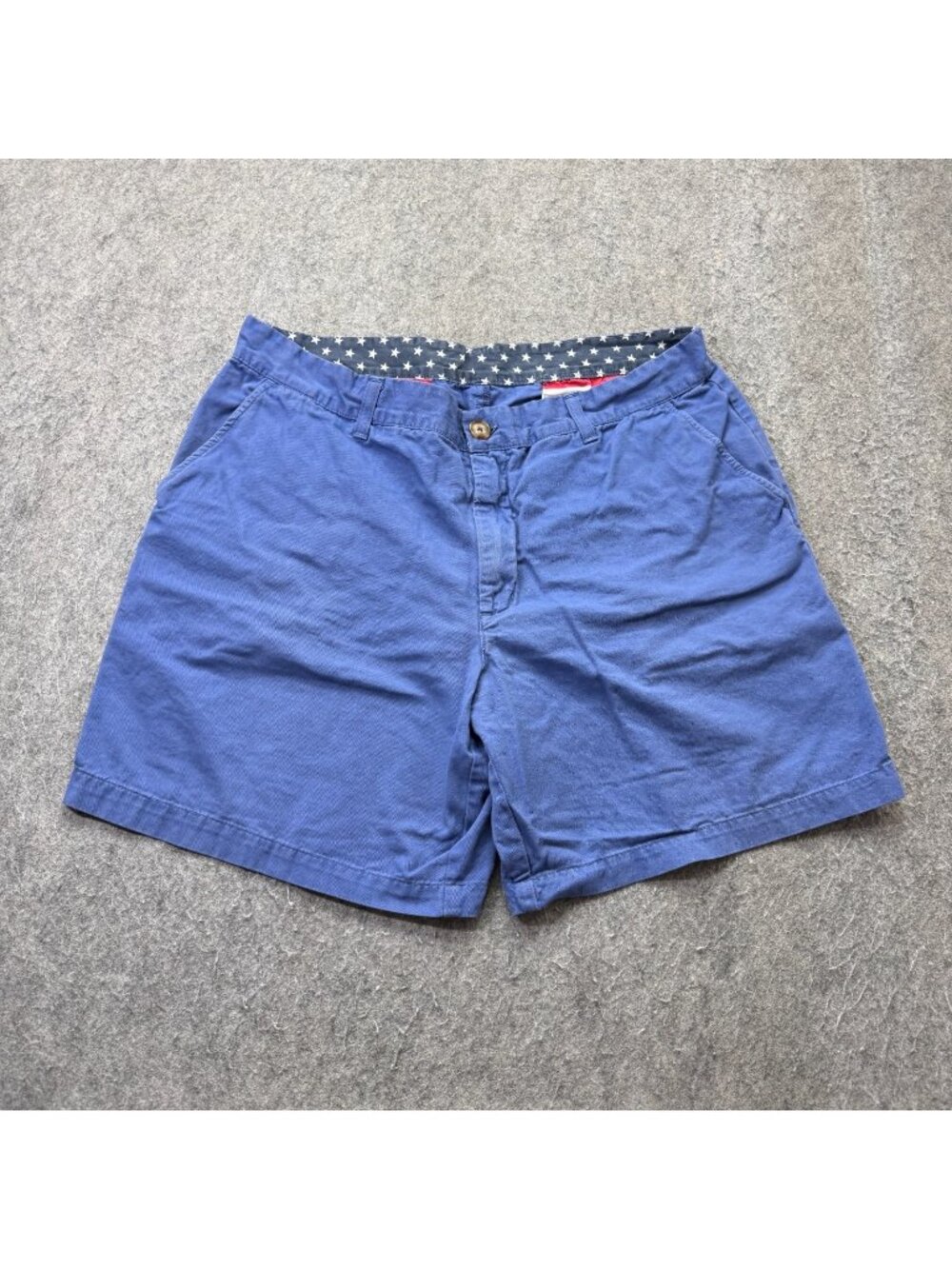 Chubbies Shorts Men 36 Blue 7" Vintage USA Cotton Chino Flat Front